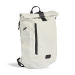 Zaino riflettente in plastica riciclata con chiusura arrotolabile 15,6'' color bianco
