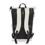 Zaino riflettente in plastica riciclata con chiusura arrotolabile 15,6'' color bianco