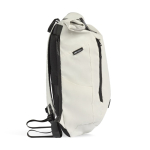 Zaino riflettente in plastica riciclata con chiusura arrotolabile 15,6'' color bianco