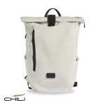 Zaino riflettente in plastica riciclata con chiusura arrotolabile 15,6''