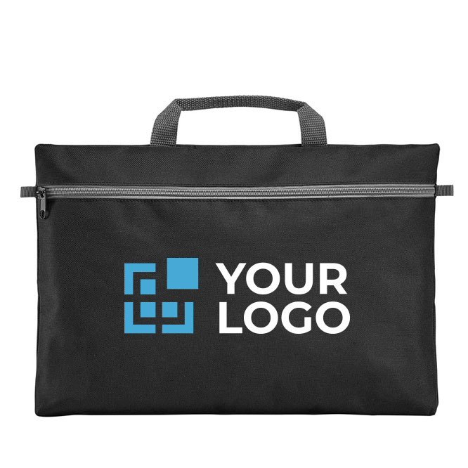 Borsa ufficio pubblicitaria poliestere 600D con zip Basic