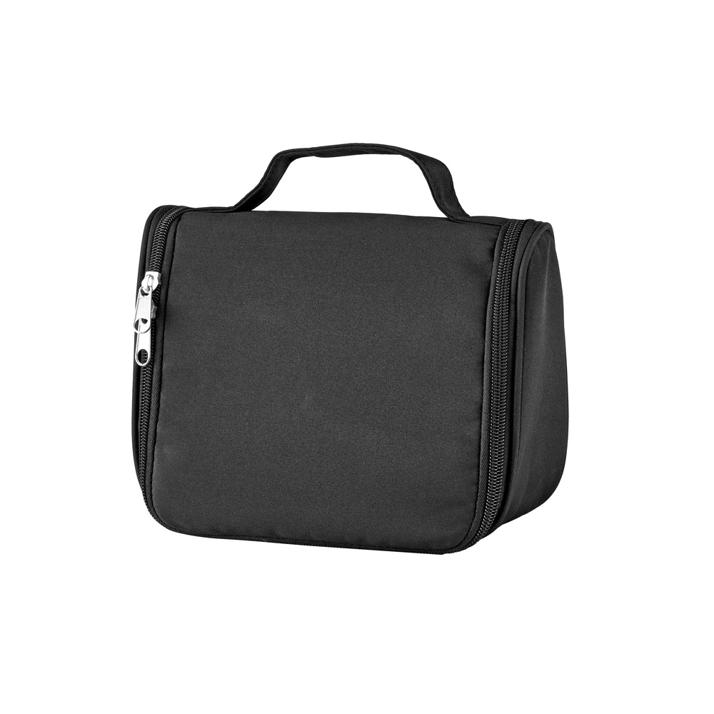 Beauty case da viaggio con vari scomparti e tasche in rete
