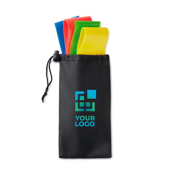 Sacchetto con 4 elastici fitness in TPE di differenti resistenze Fitness