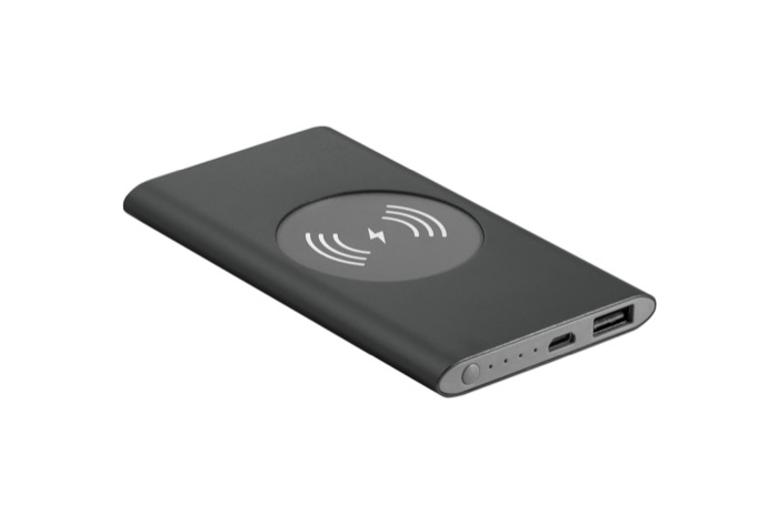 Powerbank wireless da 4.000 mAh in alluminio Powercard Chargepad