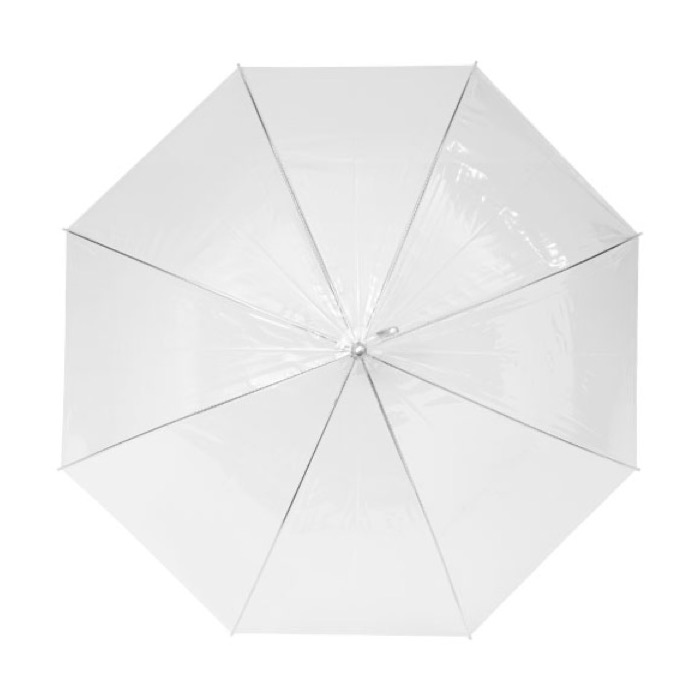 Ombrello personalizzato trasparente con logo sul manico Ø98 Blanc