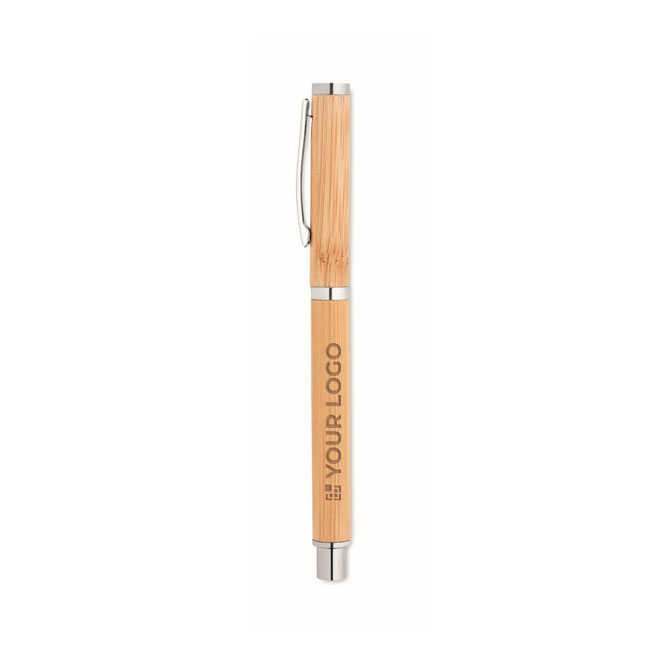 Roller in bambù con cappuccio e dettagli cromati inchiostro blu Bamboo
