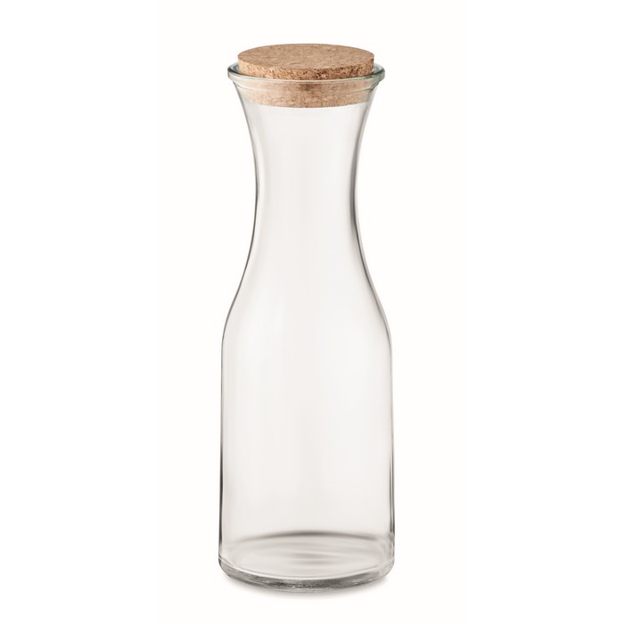 Bottiglie in vetro con logo e tappo in sughero 1L Crystal Corkcap