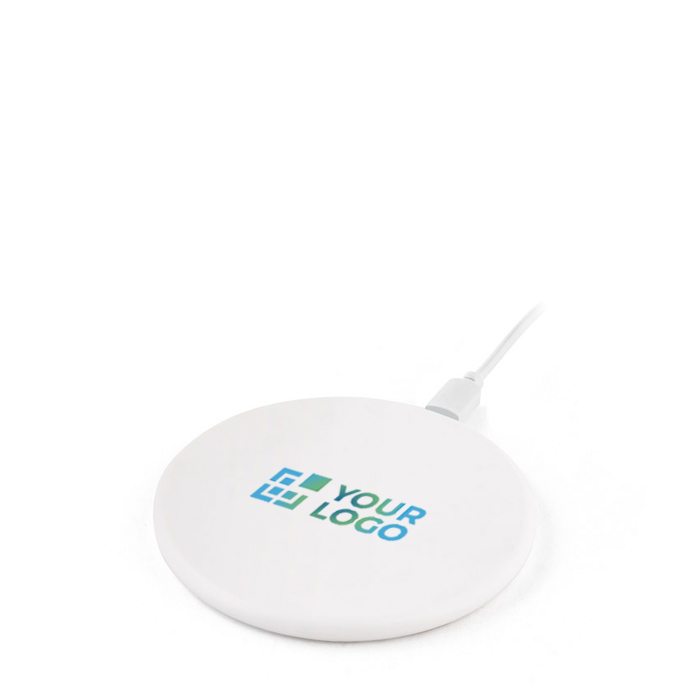 Caricatore wireless rotondo ultrapiatto personalizzato da 10W Slim