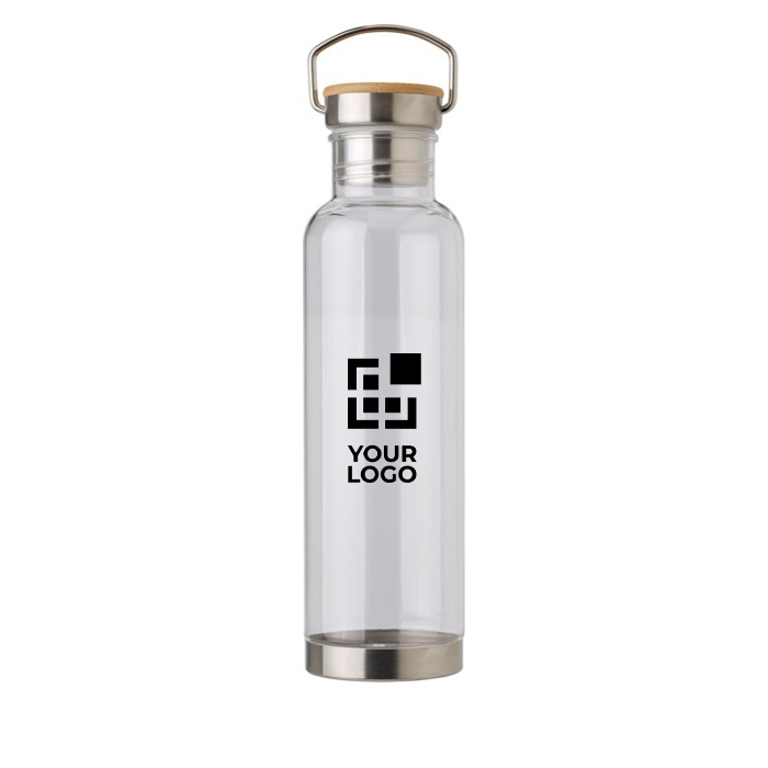 Colorate borracce personalizzate tappo in acciaio e bambù 800ml Clip