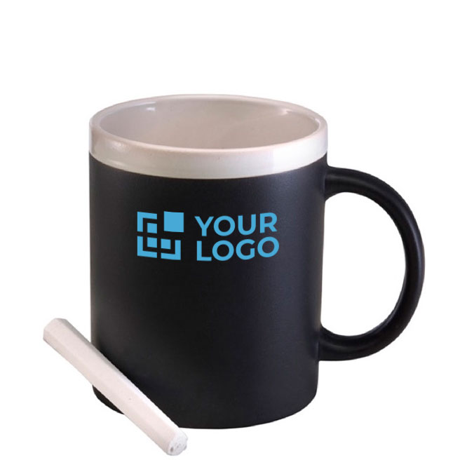 Tazza promozionale lavagna con gessetto incluso 300ml Chalk