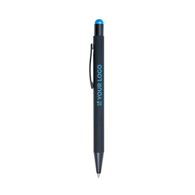 Penna nera biro personalizzabile in alluminio inchiostro blu Laser
