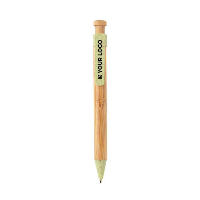 Penna di bambù con meccanismo a scatto inchiostro blu ColorTip
