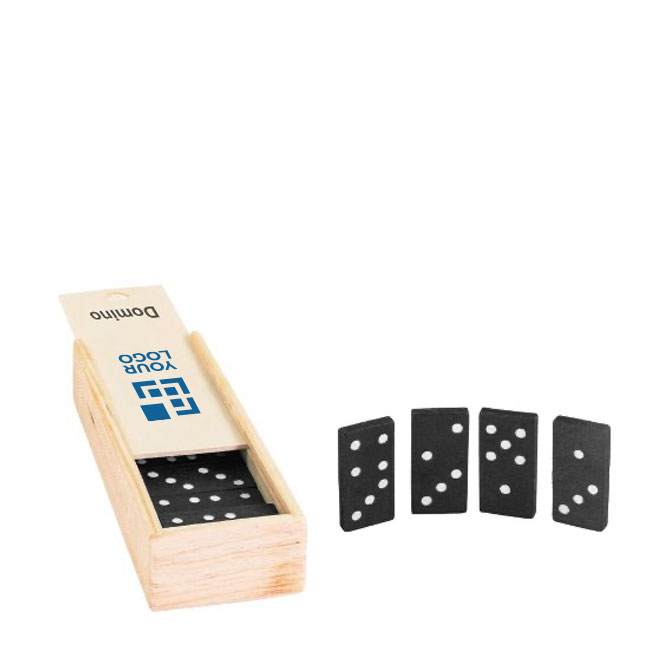 Gioco del domino in scatola di legno da personalizzare WoodBox