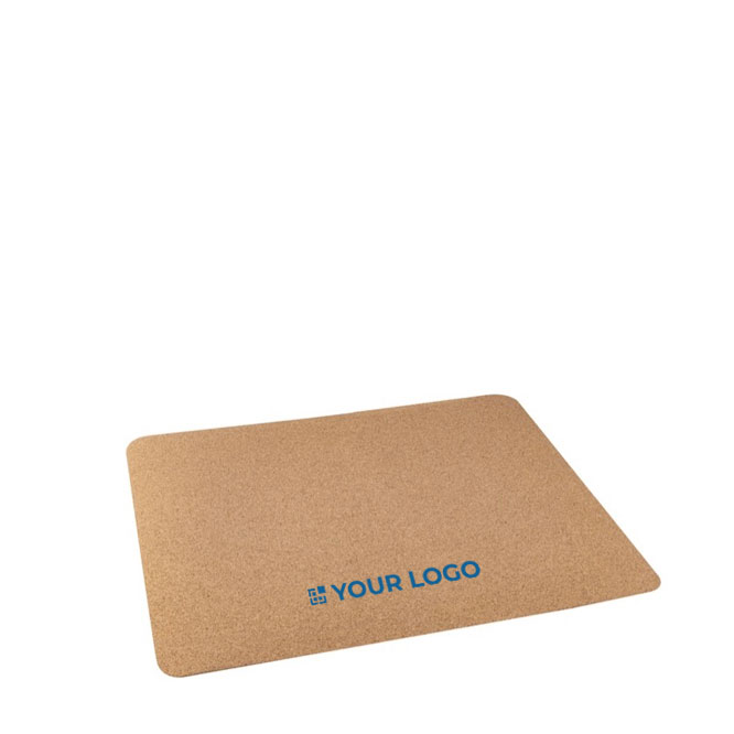 Tappetino per mouse con logo realizzato in sughero