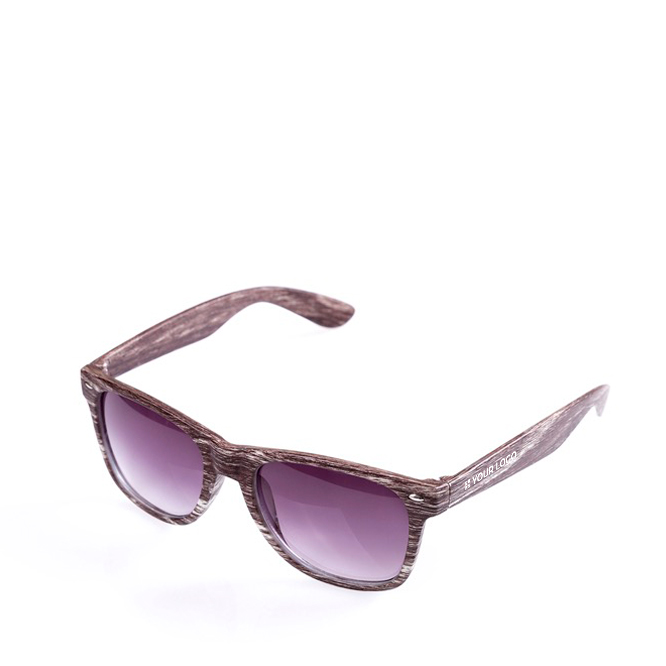 Occhiali da sole stile legno lenti specchiate PineTree