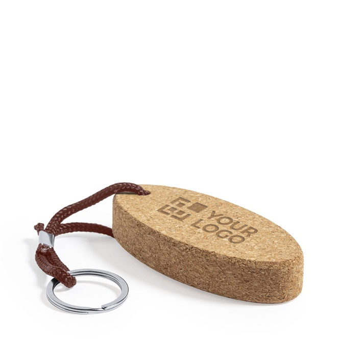 Portachiavi galleggianti personalizzati ovali in sughero