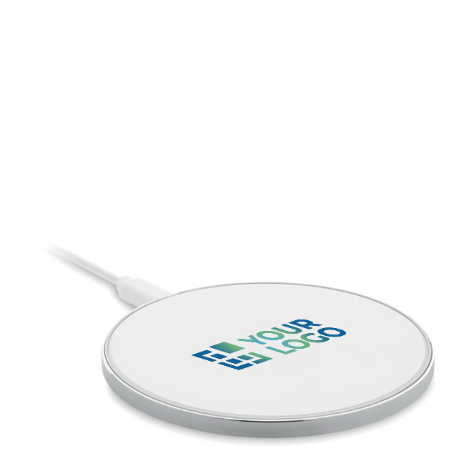 Caricatore wireless pubblicitario in alluminio e ABS da 10W