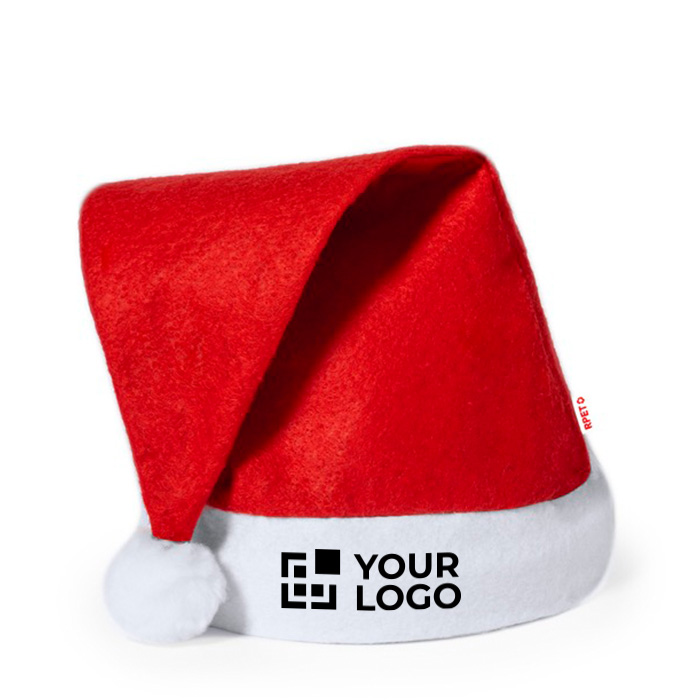 Cappello da Babbo Natale dal design classico personalizzato in RPET