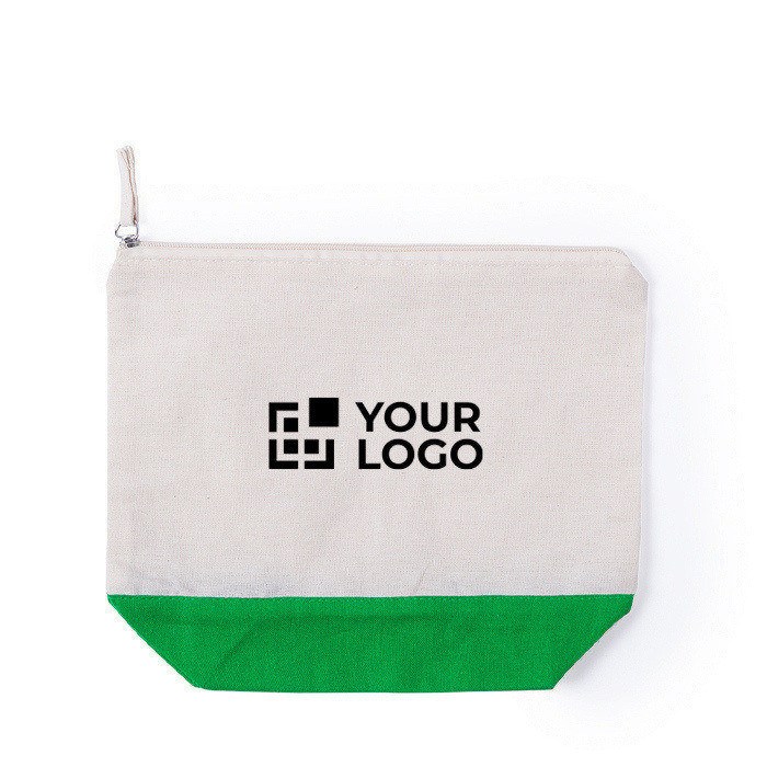 Pochette in cotone da 340 gr/m² con fondo colorato Promenade