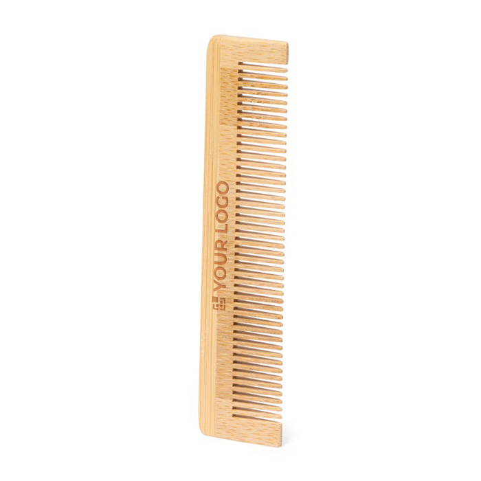 Pettine realizzato in legno di bambù da personalizzare