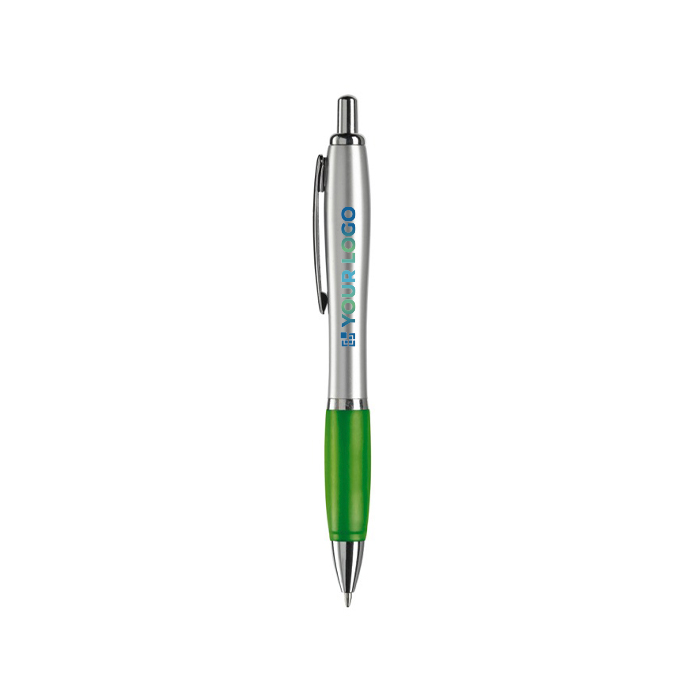 Penne promozionali in plastica antiscivolo inchiostro blu Silver&Color