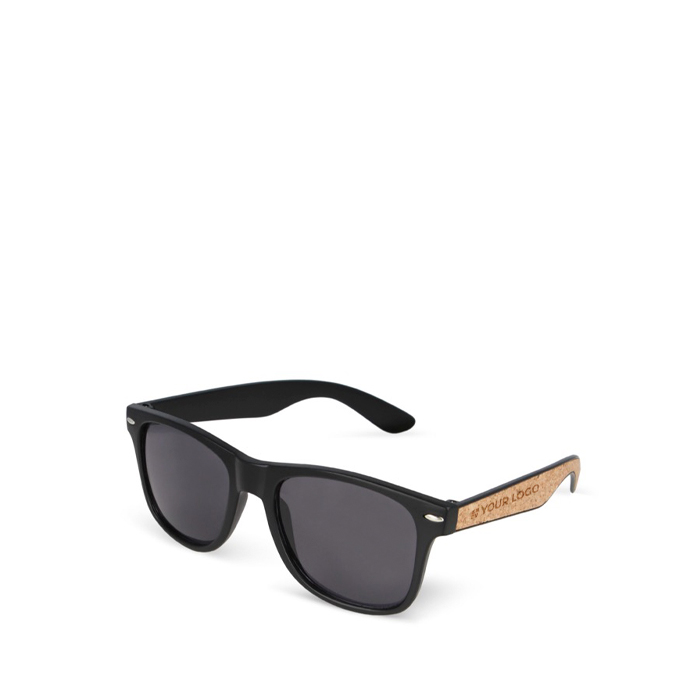 Occhiali da sole pubblicitari ricilati lenti smokey UV400 SunCork