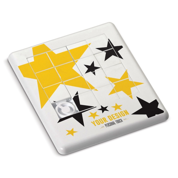 Puzzle promozionale con logo 15 blocchetti in plastica Enigma