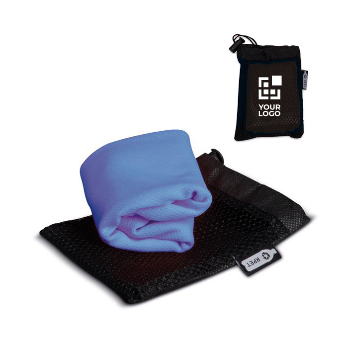 Asciugamano sportivo microfibra con sacchetto a rete Crossfit