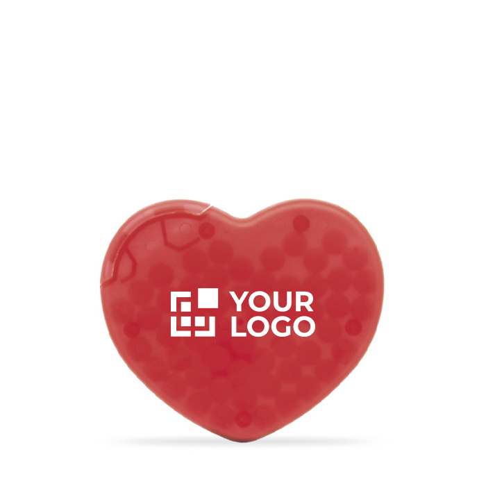 Mentine senza zucchero scatolina a forma di cuore con logo