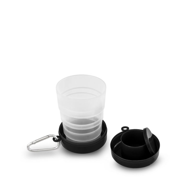 Bicchieri pieghevoli da 200ml con portapasticche Pillcup Colors