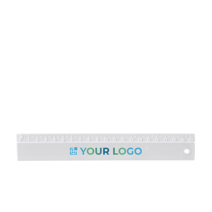 Righello promozionale 20 cm in PS con indicazione in rilievo Centimeter