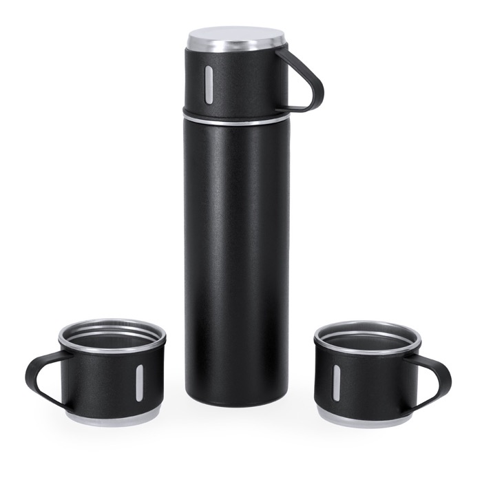 Thermos in acciaio inox da 420 ml con 3 tazze da 140 ml