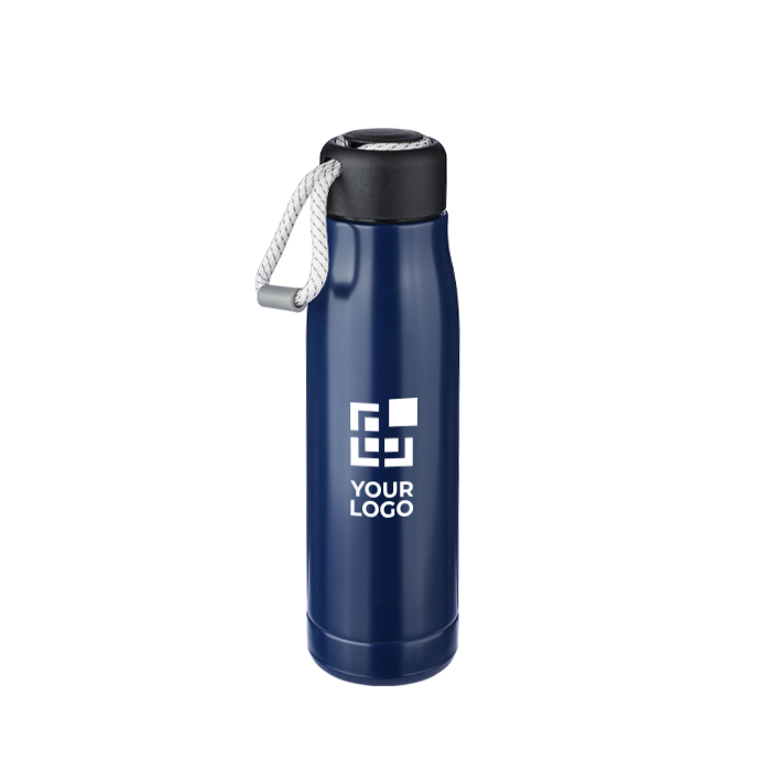 Borraccia a doppia parete isolata in acciaio inox con cordino 500 ml