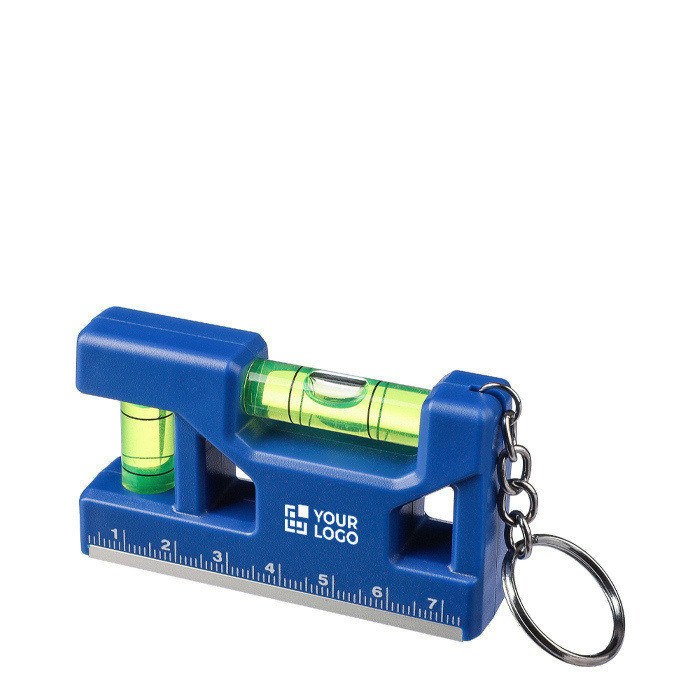 Portachiavi con livella a bolla doppia magnetica con righello da 7 cm