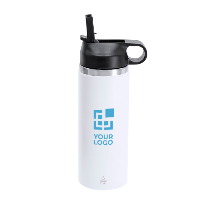 Borraccia termica con cannuccia da 500 ml in acciaio inox riciclato