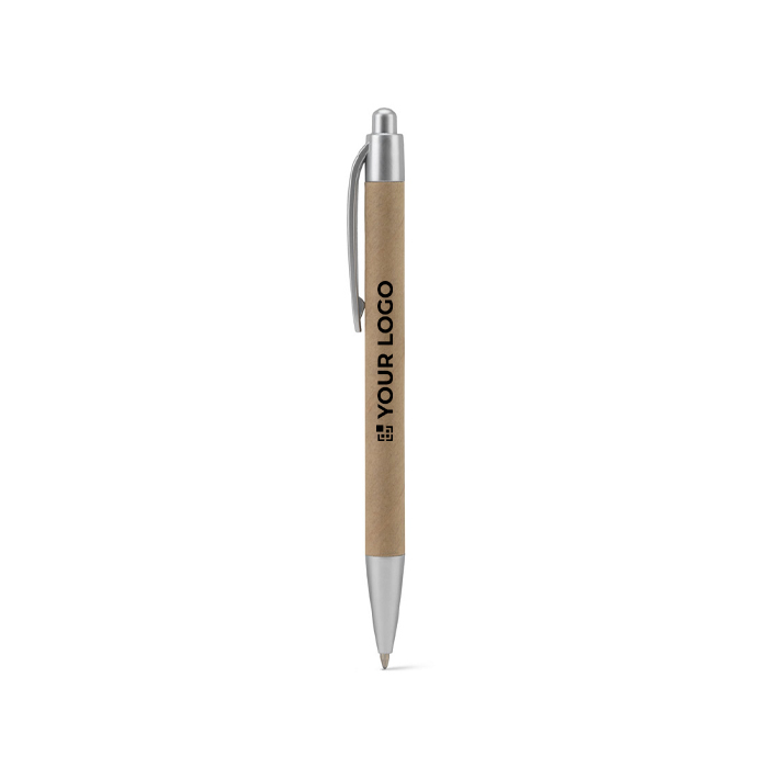 Penna ecologica in cartone elegante con inchiostro blu