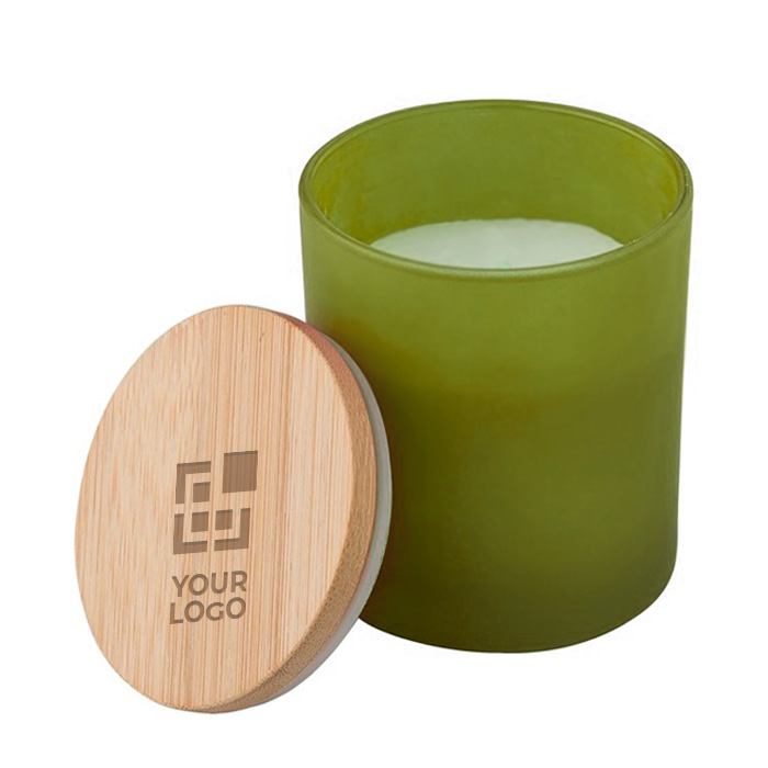 Candele profumate con logo da 280g Candlelight Large vista area di stampa