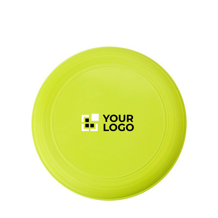 Frisbee da Ø23 in plastica personalizzato con il tuo logo Santa Monica color verde chiaro  vista area di stampa
