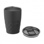 Bicchieri termici personalizzati con coperchio color nero seconda vista