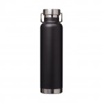 Bottiglia termica personalizzabile con logo color nero vista posteriore