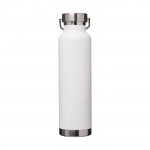 Bottiglia termica personalizzabile con logo color bianco vista posteriore