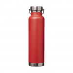 Bottiglia termica personalizzabile con logo color rosso vista posteriore