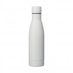 Bottiglia termica personalizzabile con logo color bianco vista davanti