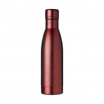 Bottiglia termica personalizzabile con logo color rosso vista davanti