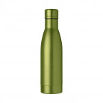 Bottiglia termica personalizzabile con logo color verde vista davanti