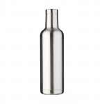 Bottiglia termica personalizzata color argento vista davanti