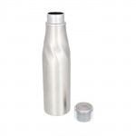 Bottiglia termica personalizzata di design color argento seconda vista