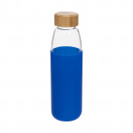 Borracce in vetro personalizzate con logo color blu terza vista
