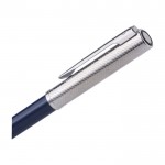 Penna di lusso in acciaio inossidabile con inchiostro blu Waterman color blu quarta vista