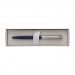 Penna di lusso in acciaio inossidabile con inchiostro blu Waterman color blu quinta vista